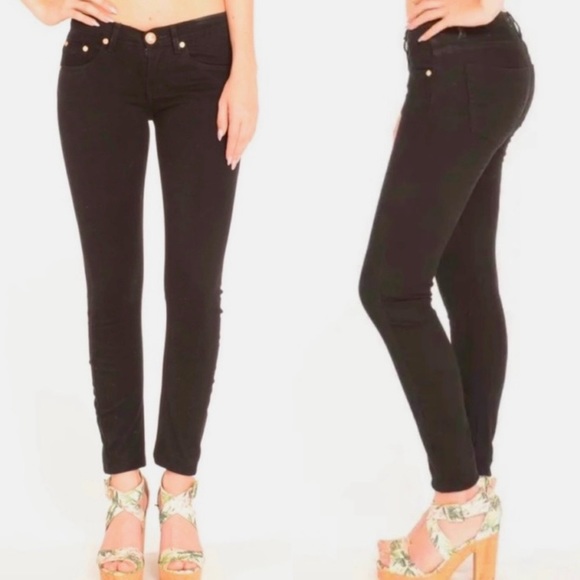 One Teaspoon X Black Moleskin Loonies - Picture 8 of 16